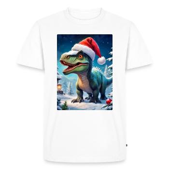 Winter Landscape Dino 2.3 - Men's Premium Organic T-Shirt - white - Front - Nico (187cm)