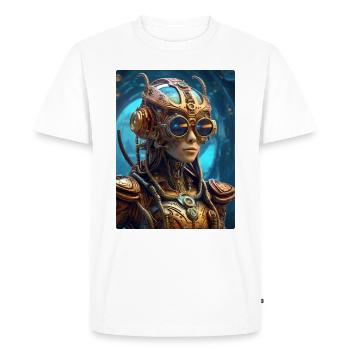Steampunk Alien 1.13 - Men's Premium Organic T-Shirt - white - Front - Nico (187cm)
