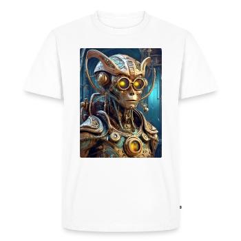 Extraterrestre steampunk 1.4 - T-shirt Premium bio Homme - blanc - Devant - Nico (187cm)