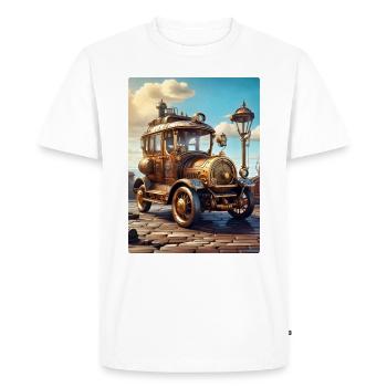 Automobile Steampunk 1.9 - T-shirt Premium bio Homme - blanc - Devant - Nico (187cm)