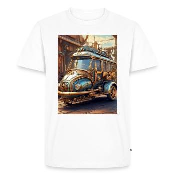 Automobile Steampunk 1.4 - T-shirt Premium bio Homme - blanc - Devant - Nico (187cm)