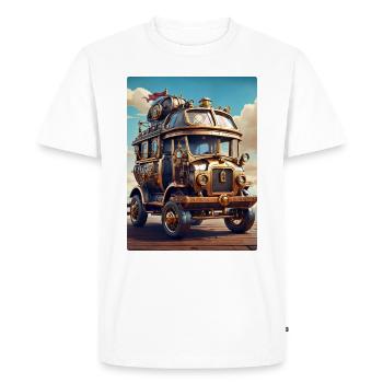 Automobile Steampunk 1.14 - T-shirt Premium bio Homme - blanc - Devant - Nico (187cm)