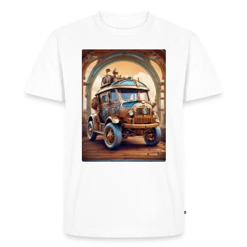 Steampunk Automobile 1.17 - T-shirt Premium bio Homme - blanc - Devant - Nico (187cm)
