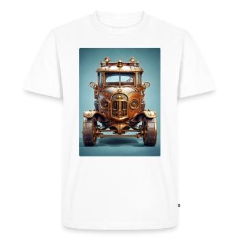 Automobile Steampunk 1.2 - T-shirt Premium bio Homme - blanc - Devant - Nico (187cm)