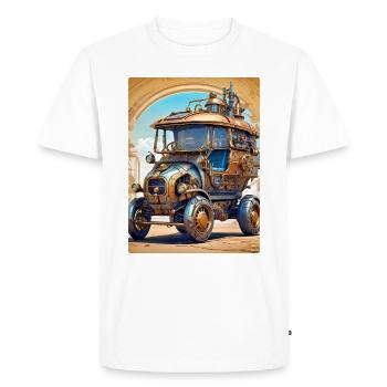 Automobile Steampunk 1.3 - T-shirt Premium bio Homme - blanc - Devant - Nico (187cm)