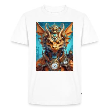 Dragon Steampunk 1.20 - T-shirt Premium bio Homme - blanc - Devant - Nico (187cm)
