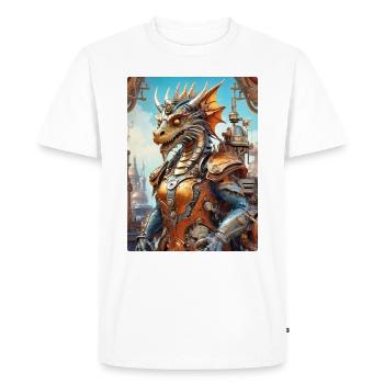 Dragon Steampunk 1.9 - T-shirt Premium bio Homme - blanc - Devant - Nico (187cm)