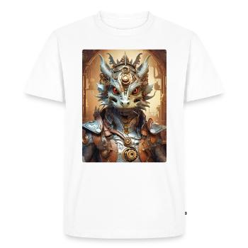 Steampunk Dragon 1.7 - Men's Premium Organic T-Shirt - white - Front - Nico (187cm)