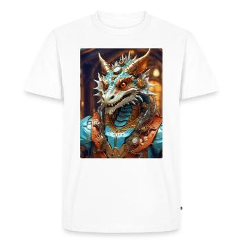 Dragon Steampunk 1.1 - T-shirt Premium bio Homme - blanc - Devant - Nico (187cm)