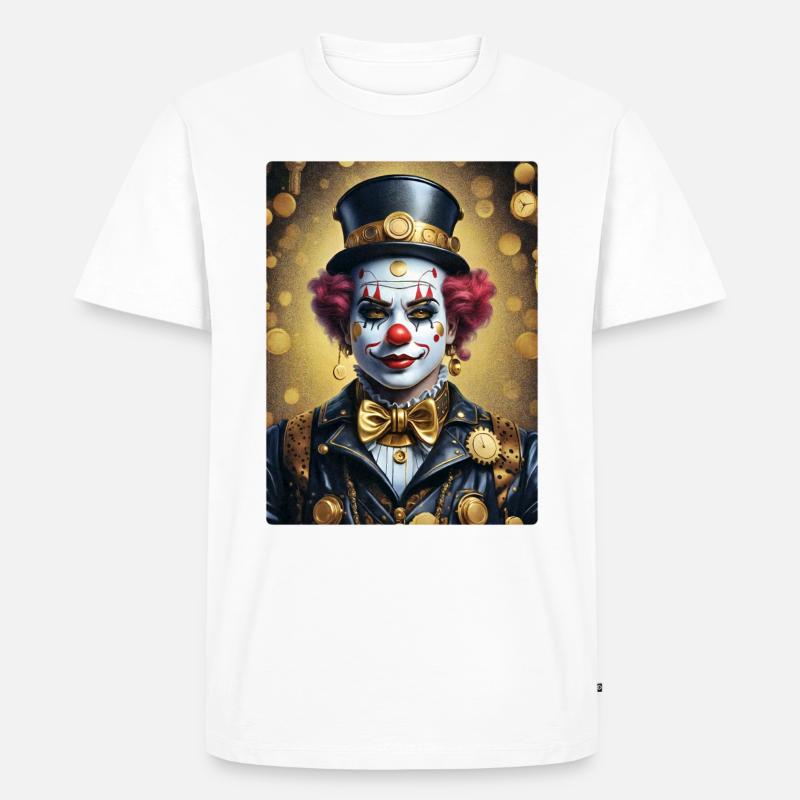 Steampunk Clown 1.7 - Männer Premium Bio T-Shirt - Weiß