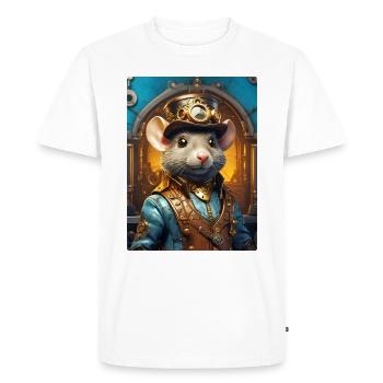 Steampunk Rat 1.13 - Men's Premium Organic T-Shirt - white - Front - Nico (187cm)