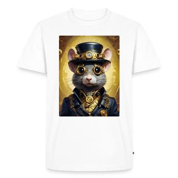 Steampunk Rat 1.14 - Men's Premium Organic T-Shirt - white - Front - Nico (187cm)