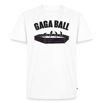 Gaga Ball Dodgeball Joueur de Gagaball Gaga Ball - T-shirt Premium bio Homme - blanc - Devant - Nico (187cm)