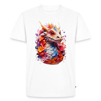 Dragon Dragon V1 24 11 - Men's Premium Organic T-Shirt - white - Front - Nico (187cm)