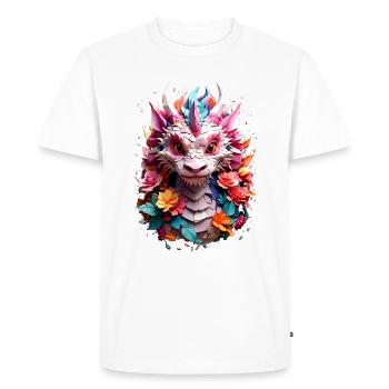 Dragon Dragon V1 24 09 - Men's Premium Organic T-Shirt - white - Front - Nico (187cm)