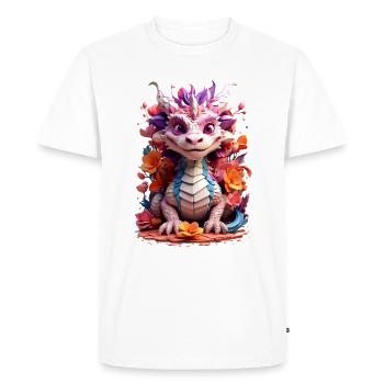 Dragon Dragon V1 24 12 - Men's Premium Organic T-Shirt - white - Front - Nico (187cm)