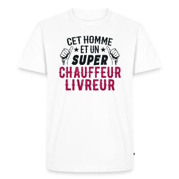 Delivery Driver Funny Gift This Delivery Man - Men's Premium Organic T-Shirt - white - Front - Nico (187cm)