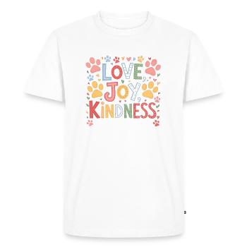 Pawsitivity uniquement - T-shirt Premium bio Homme - blanc - Devant - Nico (187cm)