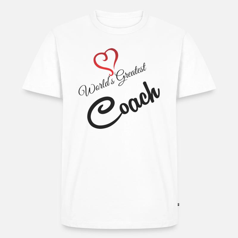 WORLD GREATEST COACH - Männer Premium Bio T-Shirt - Weiß