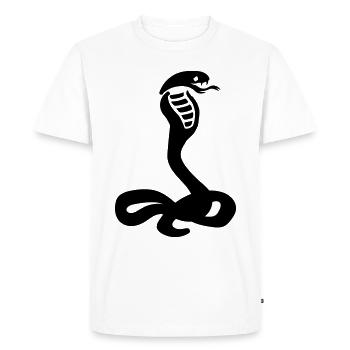Snake Cobra - Men's Premium Organic T-Shirt - white - Front - Nico (187cm)