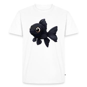 Black Moor Veiltail Goldfish - Men's Premium Organic T-Shirt - white - Front - Nico (187cm)