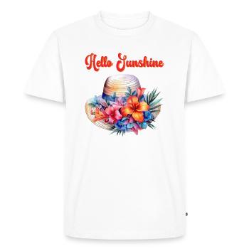 Bonjour Sunshine - T-shirt Premium bio Homme - blanc - Devant - Nico (187cm)