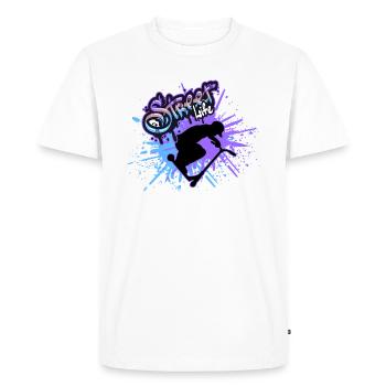 scooter vie de rue - T-shirt Premium bio Homme - blanc - Devant - Nico (187cm)