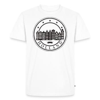 La ligne d’horizon de la ville d’Amsterdam - T-shirt Premium bio Homme - blanc - Devant - Nico (187cm)