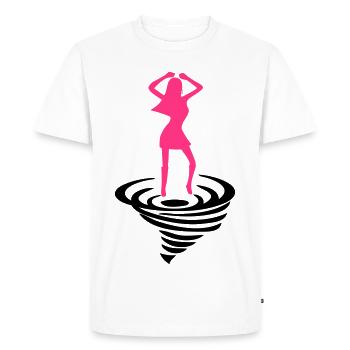 Dancing woman on tornado - Men's Premium Organic T-Shirt - white - Front - Nico (187cm)
