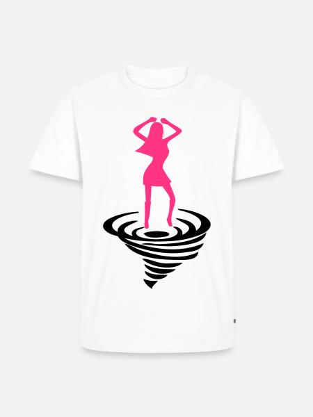 Dancing woman on tornado - Men's Premium Organic T-Shirt - white