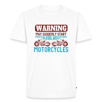Biker motorcycle - Men's Premium Organic T-Shirt - white - Front - Nico (187cm)