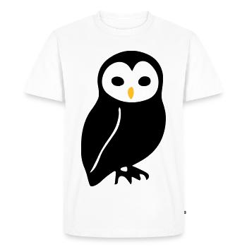 Hibou - T-shirt Premium bio Homme - blanc - Devant - Nico (187cm)