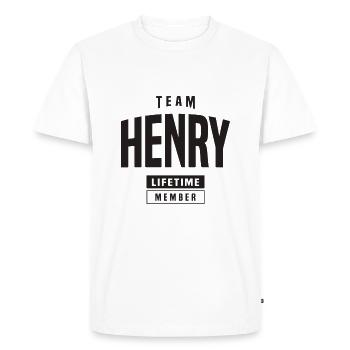 Henry - Men's Premium Organic T-Shirt - white - Front - Nico (187cm)