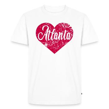 Cœur d’Atlanta - T-shirt Premium bio Homme - blanc - Devant - Nico (187cm)