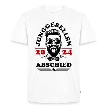 Bachelor party 2024 - Men's Premium Organic T-Shirt - white - Front - Nico (187cm)