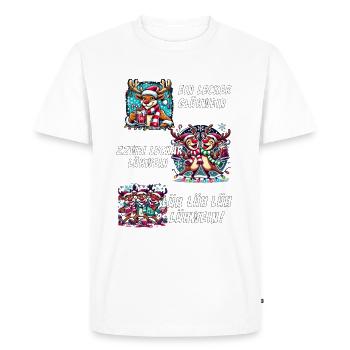 Lecker Glühwein lustige Sprüche Weihnachten - Männer Premium Bio T-Shirt - Weiß - Vorne - Nico (187cm)