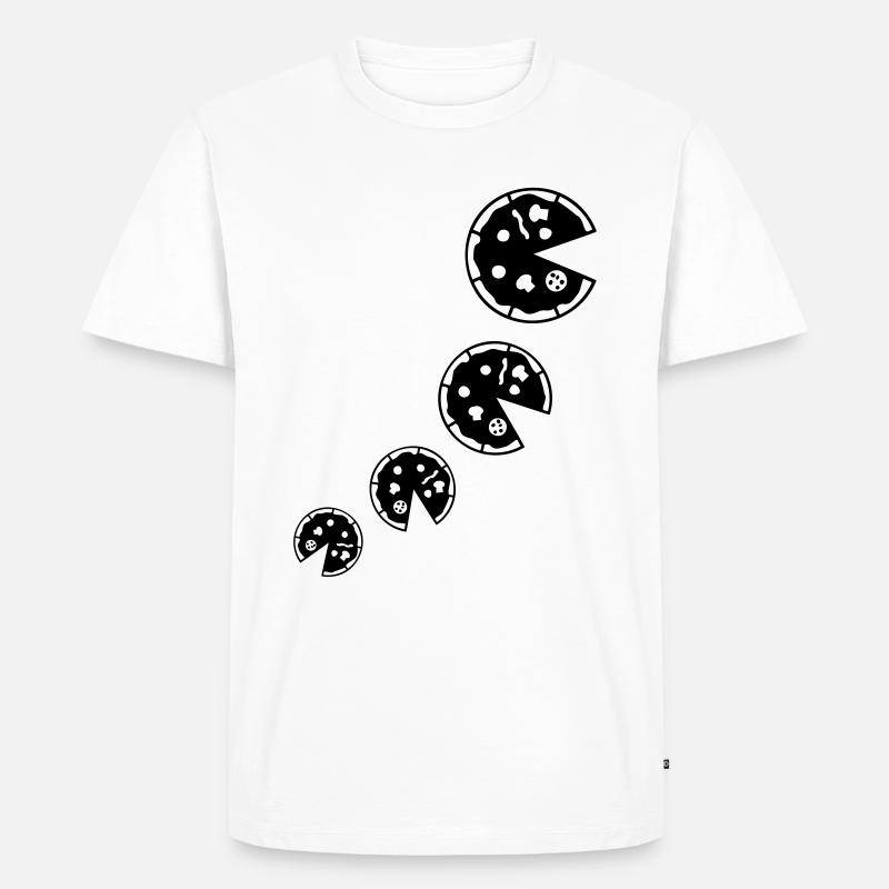 pizza pizza - Männer Premium Bio T-Shirt - Weiß