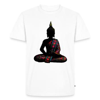 Bouddha magnifique - T-shirt Premium bio Homme - blanc - Devant - Nico (187cm)