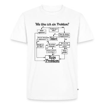 Comment résoudre un problème? - T-shirt Premium bio Homme - blanc - Devant - Nico (187cm)