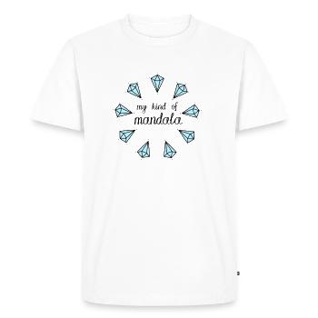 Les diamants sont mon enfant de mandala, T-shirt - T-shirt Premium bio Homme - blanc - Devant - Nico (187cm)