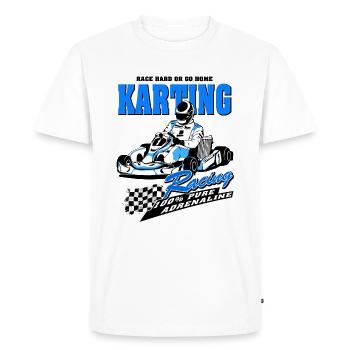 GoKart - Karting - Kart - Go Kart - T-shirt Premium bio Homme - blanc - Devant - Nico (187cm)