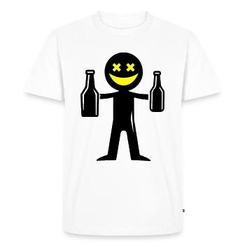 Bière Stick Figure - T-shirt Premium bio Homme - blanc - Devant - Nico (187cm)
