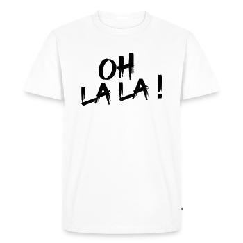 Oh la la - black design - T-shirt Premium bio Homme - blanc - Devant - Nico (187cm)