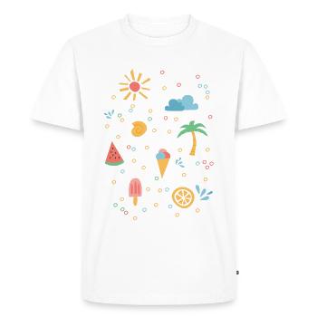 Summer - Men's Premium Organic T-Shirt - white - Front - Nico (187cm)