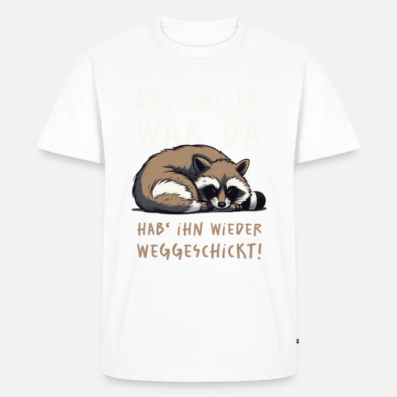 Der Wille War Da - hell - Männer Premium Bio T-Shirt - undefined