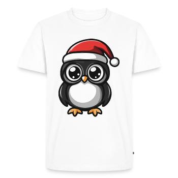 Owl Christmas Cute - Men's Premium Organic T-Shirt - white - Front - Nico (187cm)