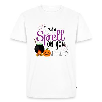 Je mets un sort sur toi - Malédiction magique d'Halloween - T-shirt Premium bio Homme - blanc - Devant - Nico (187cm)