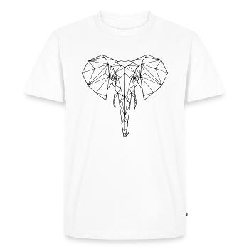 éléphant - T-shirt Premium bio Homme - blanc - Devant - Nico (187cm)