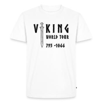 Viking World tour - Men's Premium Organic T-Shirt - white - Front - Nico (187cm)