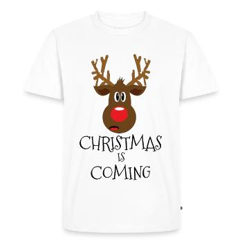 Christmas is coming - Men's Premium Organic T-Shirt - white - Front - Nico (187cm)